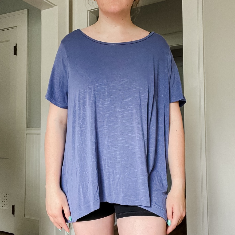 Old Navy Plus Size Loose Fitting Blue Top Flowy Size 2X